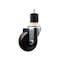 Service Caster 3.5'' SS Soft Rubber Wheel Swivel 1-7/8'' Expanding Stem Caster SCC-SSEX20S3514-SRS-178 - alternate 1